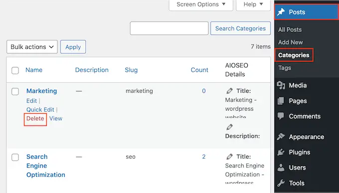 WordPress kategorisi nasıl silinir? How to delete a WordPress category