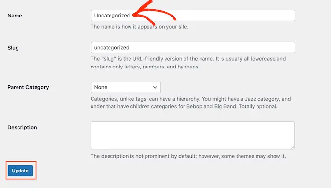 Varsayılan WordPress kategorisi nasıl yeniden adlandırılır? How to rename the default WordPress category