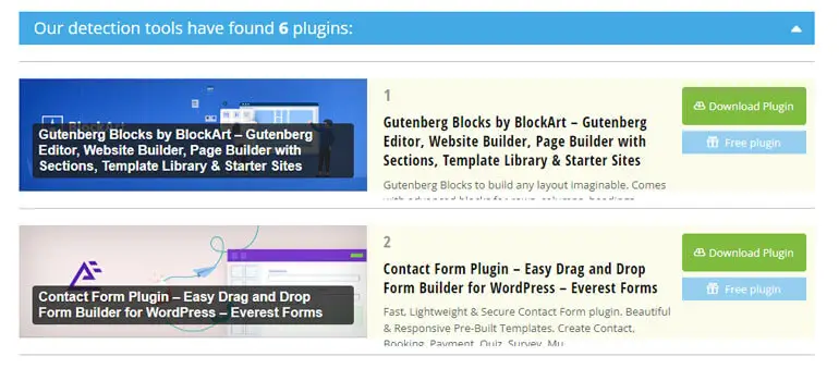 WPThemeDetector Eklentileri Algılama