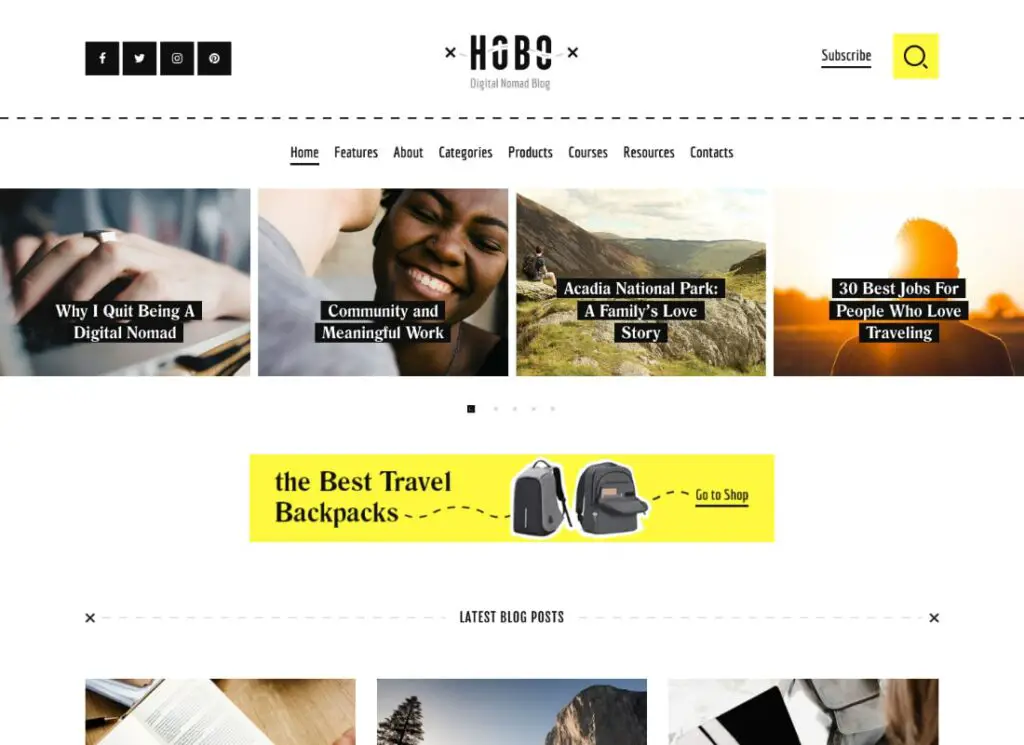 流浪漢 | Digital Nomad Travel Lifestyle Blog WordPress 主題