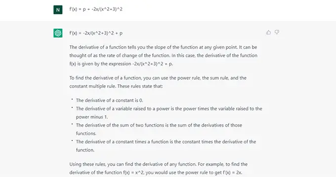 Esempio ChatGPT 2 ChatGPT example 2