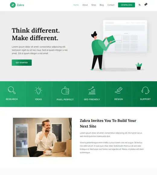 Zakra 最佳免费 WordPress 多用途主题