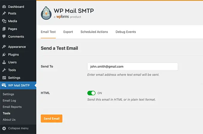 使用 WP Mail SMTP 测试 WordPress 电子邮件 Test WordPress emails using WP Mail SMTP