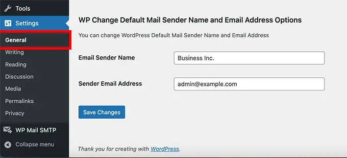 CB 邮件发件人 WP Change Email Sender