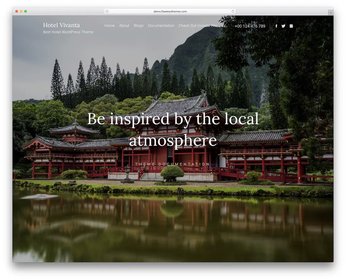 hotel vivanta 免费视差滚动 wordpress 主题