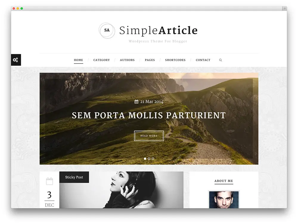 simplearticle 博客主题