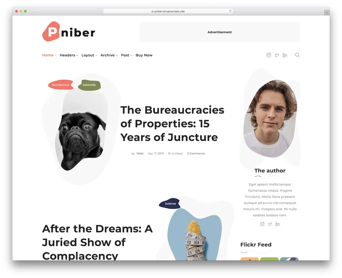 pniber tumblr 风格的 wordpress 主题