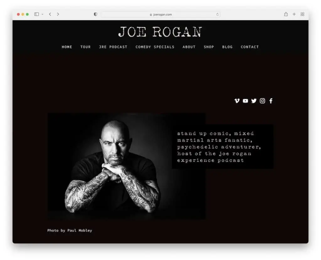 Joe Rogan Podcast-Website
