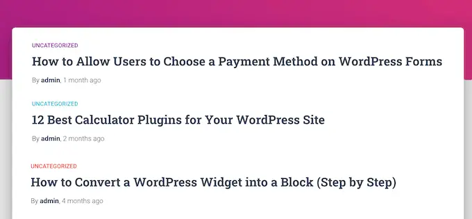 デフォルトの WordPress ブログのホームページ The default WordPress blog homepage