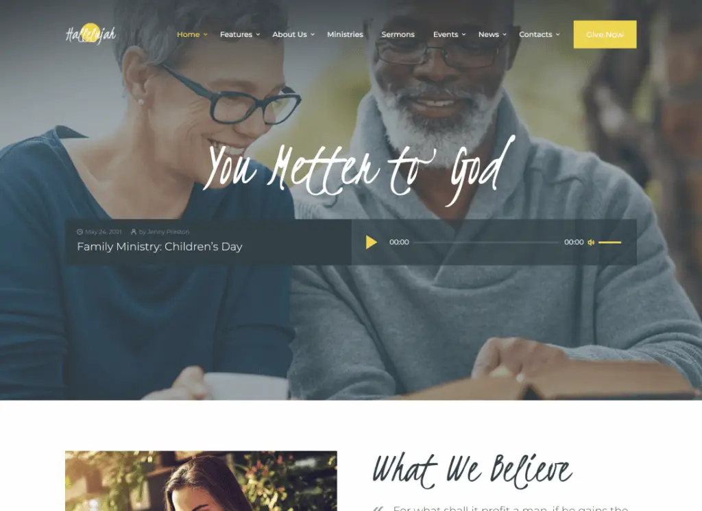 Hallelujah - Church & Religion Elementor WordPress テーマ
