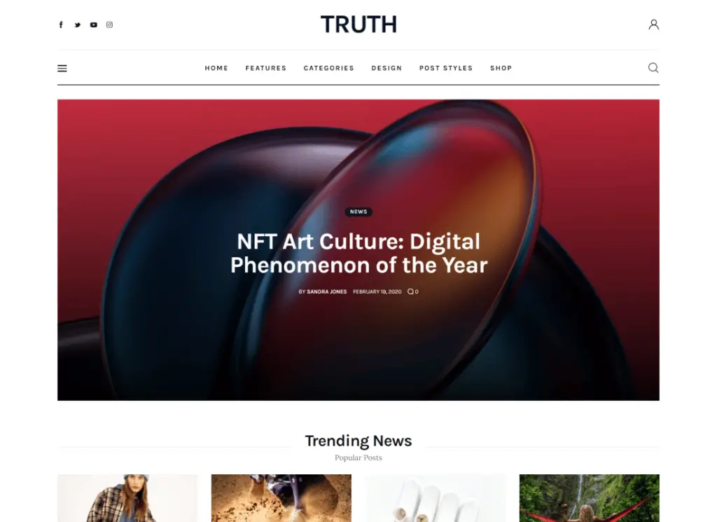 Truth - フル サイト編集 (FSE) ブログ WordPress テーマ