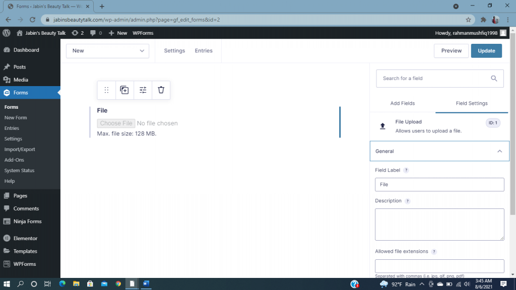 Gravity form File Uploads