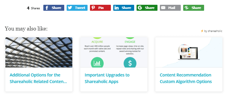 Shareaholic plugin demo