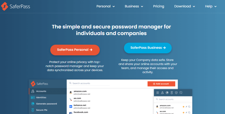 SaferPass protecting app