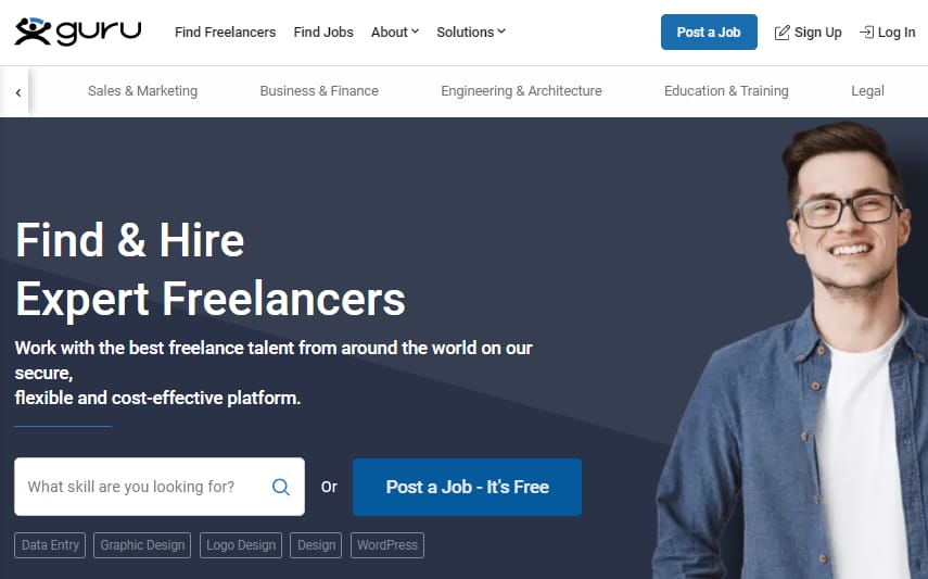 Hire WordPress experts on Guru