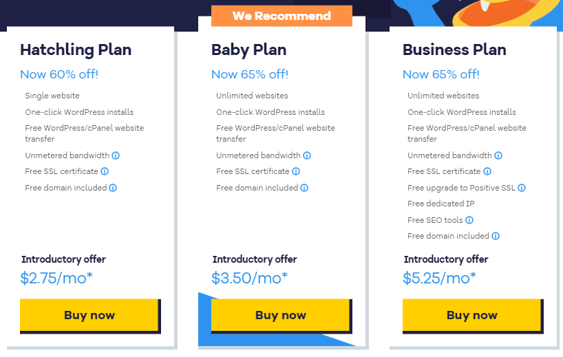 Hostgator price plan