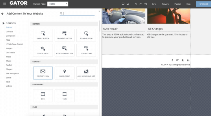 hostgator site builder