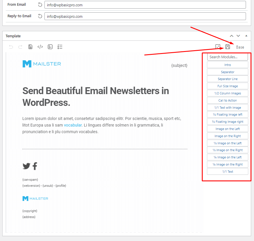 Обзор Mailster: новый способ отправки и автоматизации электронных писем для любых нужд 8 Edit template