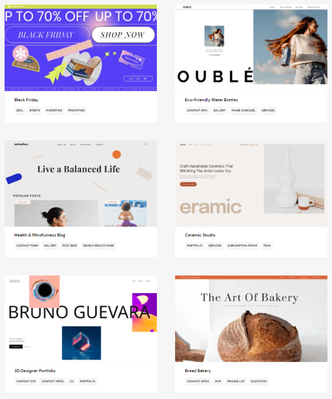 Brizy vs Elementor 2021: który jest najlepszy? 11 Elementor pre-built templates