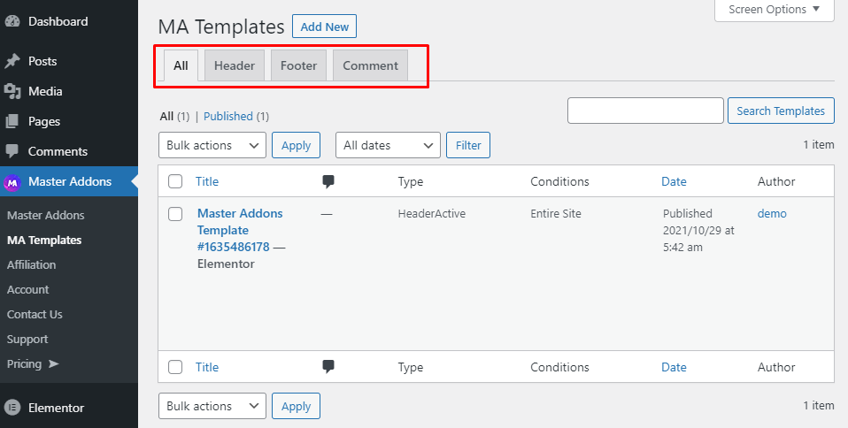 MA templates builder