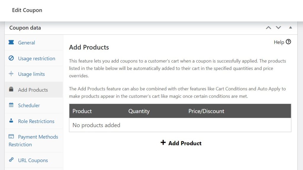 add-products - Erweiterte Gutscheine Adding products to shoppers' carts