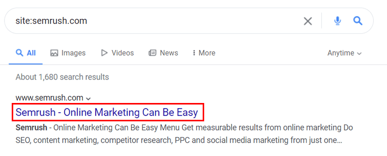Semrush 示例