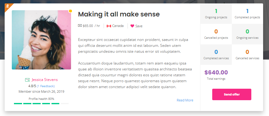 freelance marketplace demo