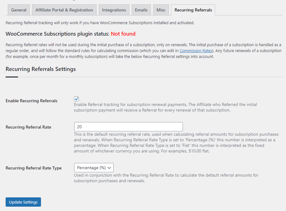 Solid affiliate recurring referrals