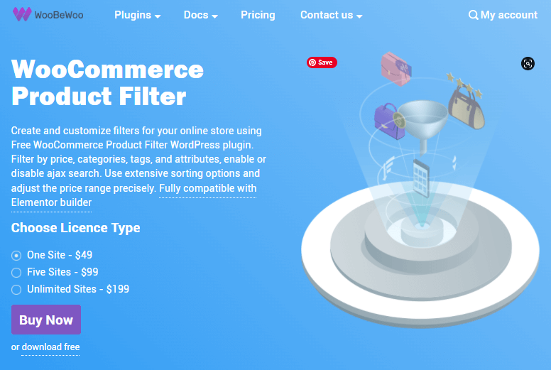 WooCommerce product filter plugin