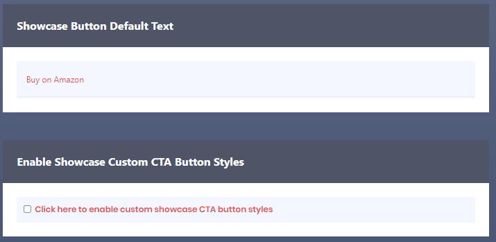 Showcase setting tab