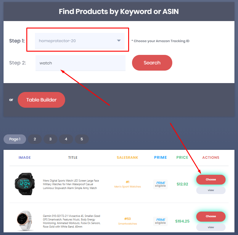 Find product- on Amalinkspro