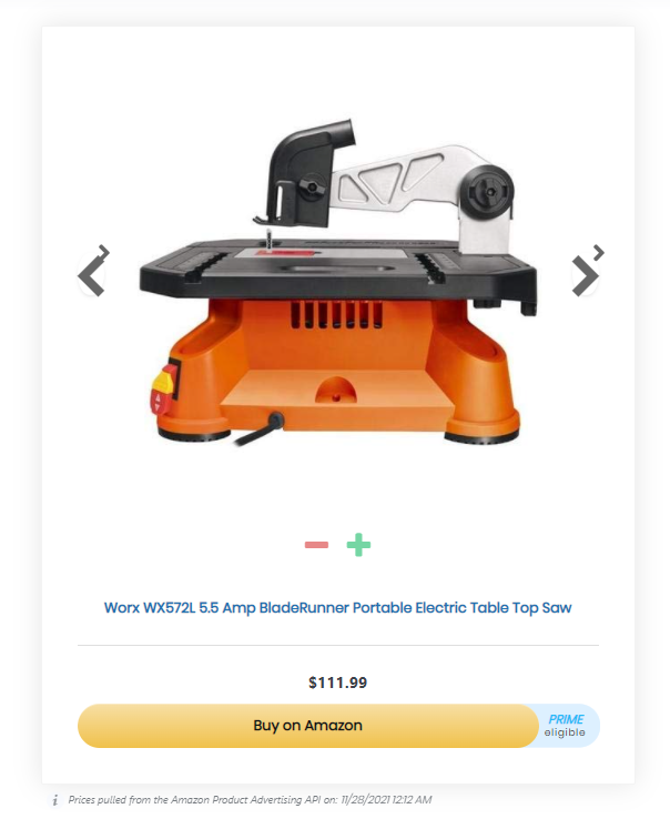 Simple showcase box w/ slider