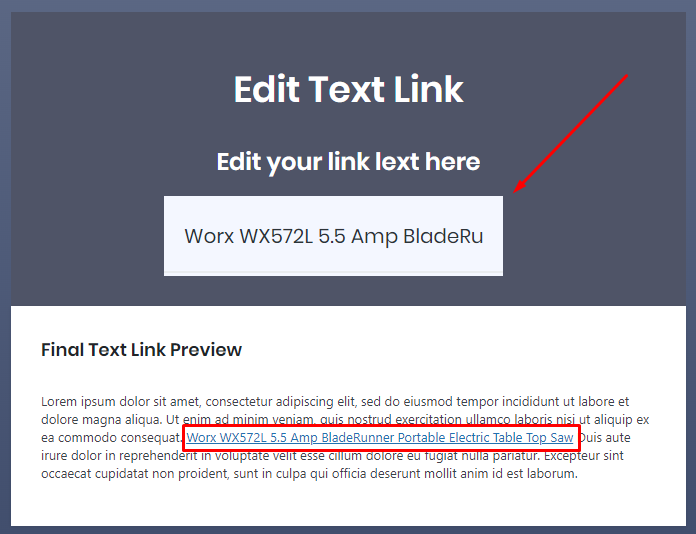 AmaLinkspro edit text link