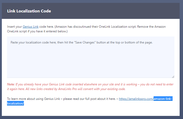 AmaLinksPro localization