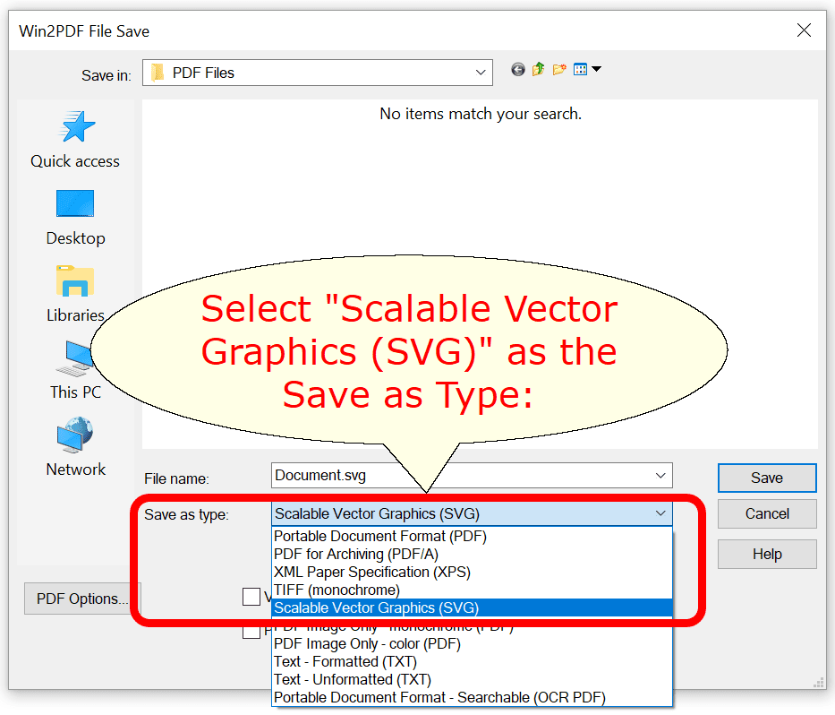 كيف أحفظ ملف Svg في Windows؟