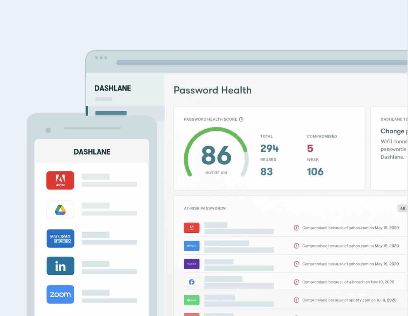 يتيح لك Dashlane إنشاء كلمات مرور قوية وتخزينها.