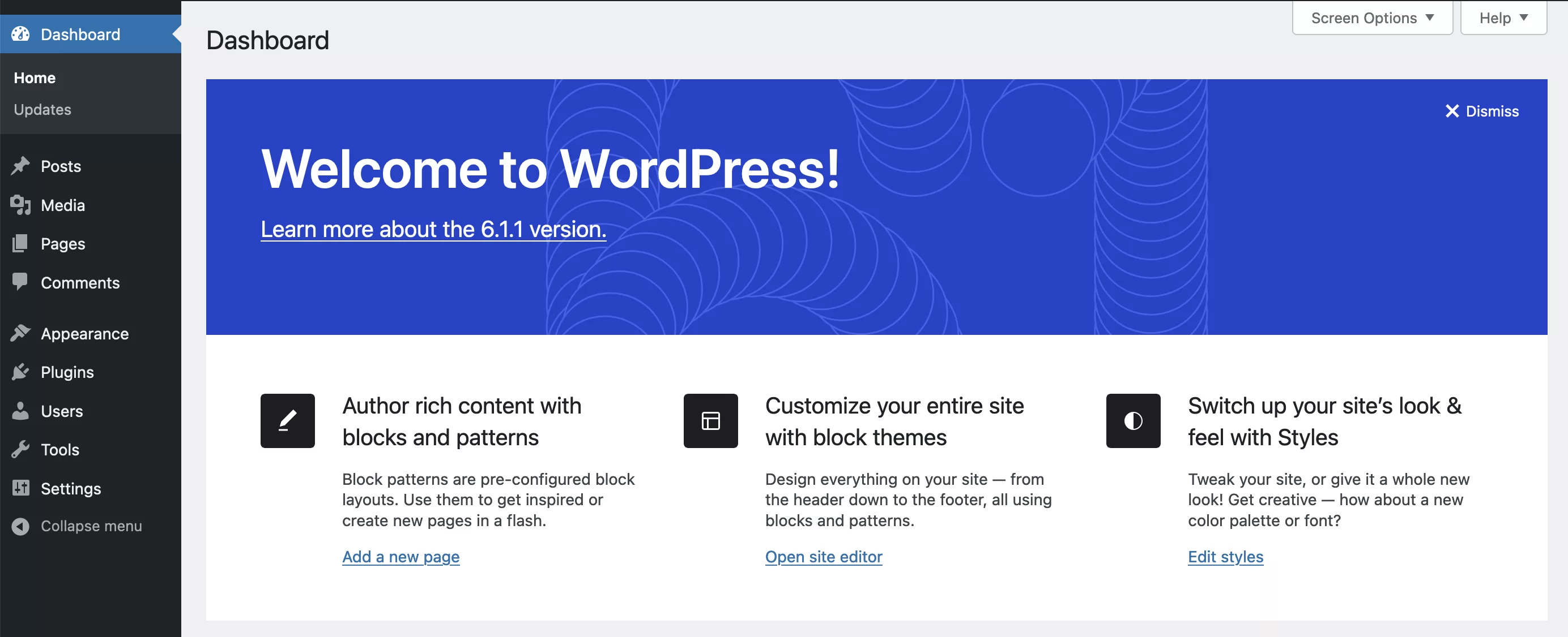 يمتلك المسؤول جميع الأذونات على WordPress.