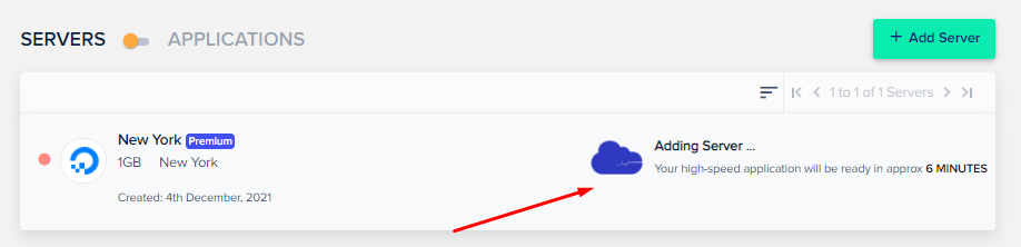 Cloudways new sever configuration time