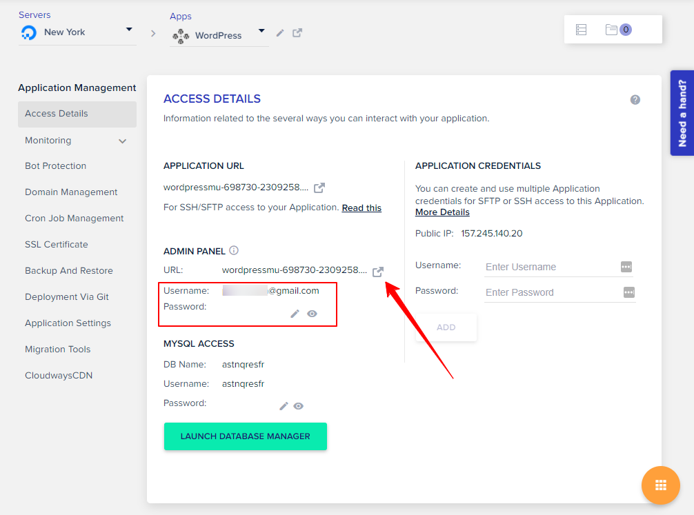 Cloudways site configuration