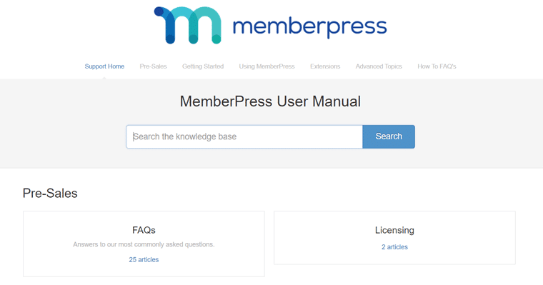 Base de connaissances MemberPress