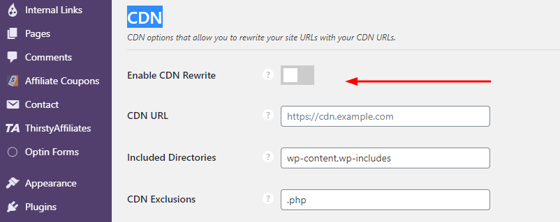 CDN rewrite in Perfmatters plugin