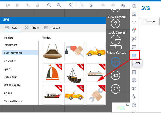 Svg ファイルを追加するにはどうすればよいですか?