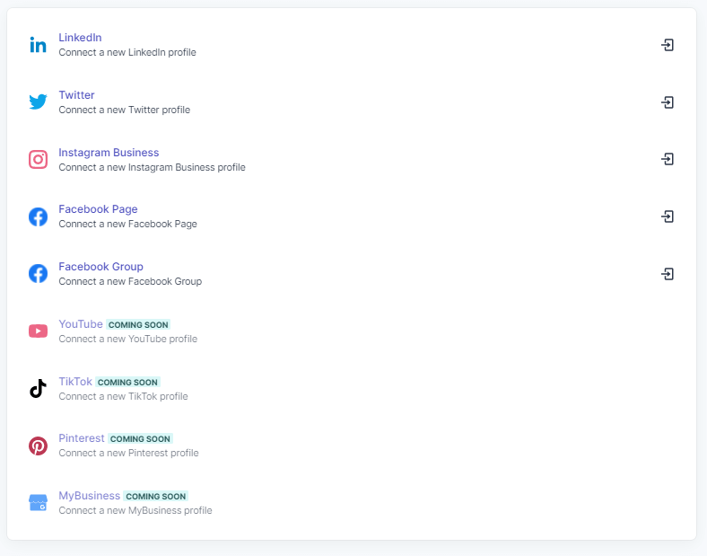 feedhive supported Social networks