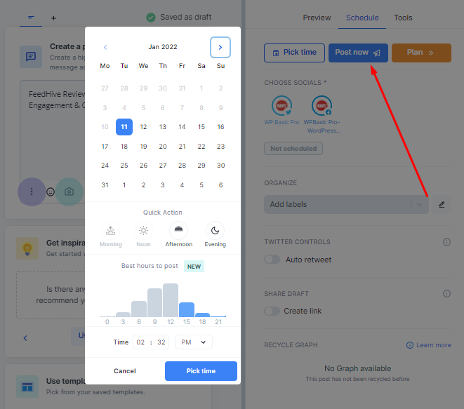 FeedHive Review (2022): AI-Powered Social Media Engagement Tool 2