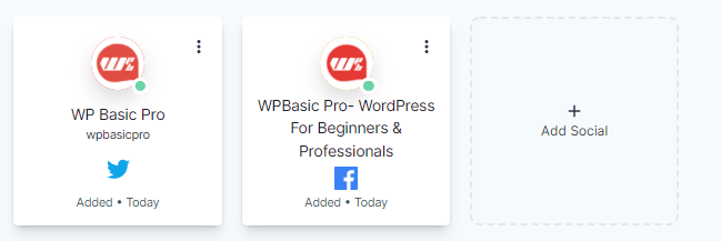 feedhive connected social accounts