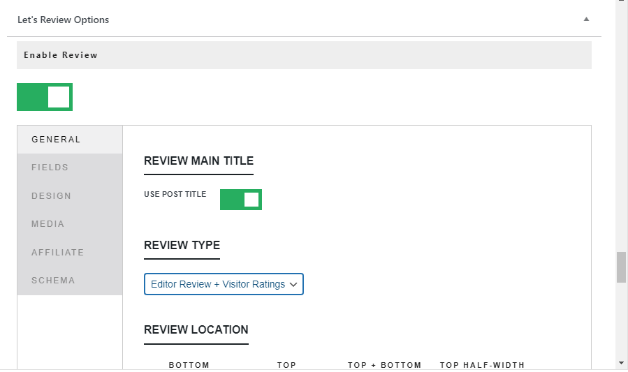 Let's review post-Page options