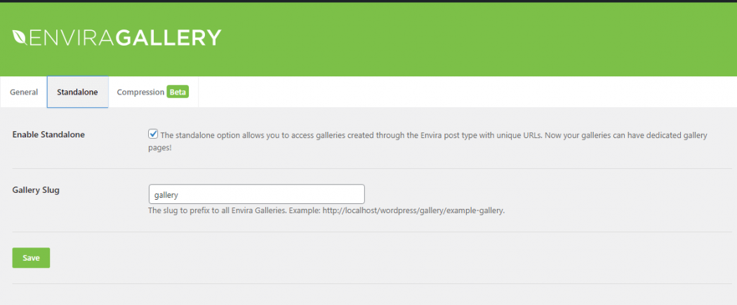 envira gallery standalone