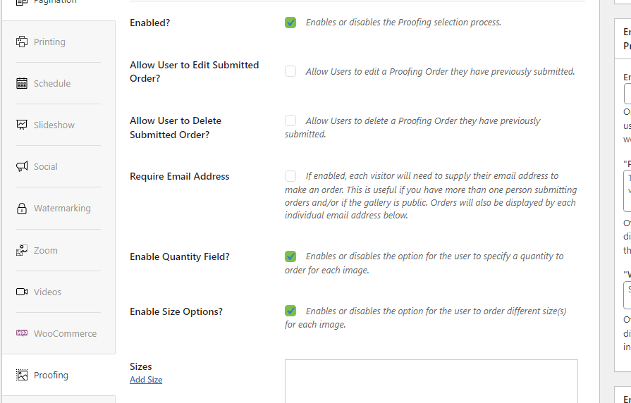 Envira proofing addon