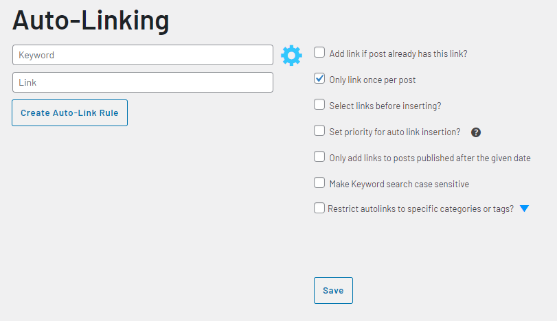 link whisper auto linking