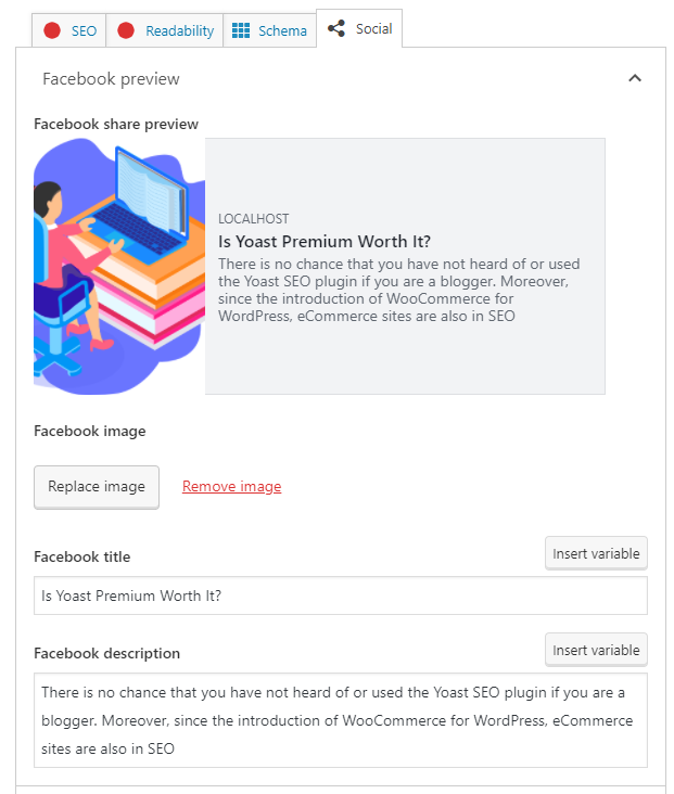 Yoast seo share preview